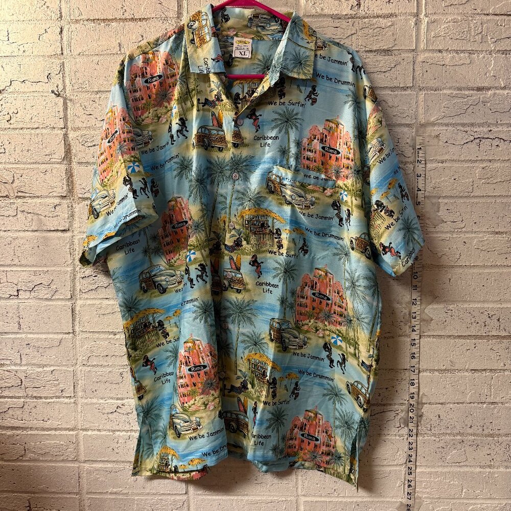 Rima Caribbean Life Shirt XL | Vintage Beach Surfer Tiki Hawaiian Style